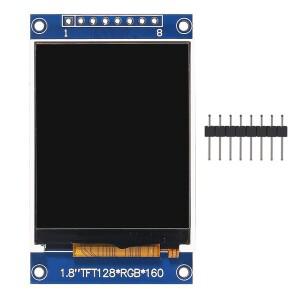 Aokin 1.8 인치 풀 컬러 128x160 SPI TFT LCD 디스플레이 모듈 ST7735S 3.3V Arduino용 OLED 전원 공급 장