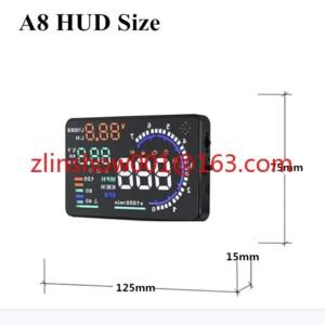 A8 HUD 자동차 obd2 헤드 업 디스플레이 온보드 컴퓨터 속도계 앞 유리 프로젝터 진단 도구