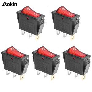 자동차 보트 용 AC 250V/16A 125V/20A 조명 LED On/Off SPST 3 핀 2 위치 미니 로커 토글 스냅 10 개
