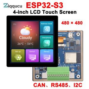 ESP32-S3-Touch-LCD-4 ESP32-S3 4 인치 LCD 정전식 터치 스크린 32 비트 LX7 듀얼 코어 프로세서 와이파이