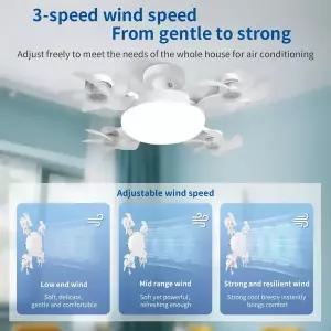 실링팬 천장 선풍기 천장팬  팬 라이트 2-in-1 드론 디자인 60W 현관 가족 복도 거실 침실용 리모컨 포함