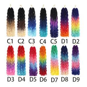 인조 Locs 곱슬 합성  브레이드 헤어 익스텐션 잠금 금발 블랙  색상