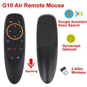 G10 음성 에어 마우스 2.4GHz 무선 리모컨 IR 학습 기능 6축 자이로스코프 구글 검색 안드로이드 TV 박스 P