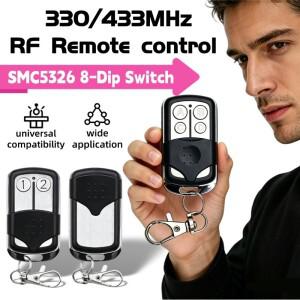 범용 RF 무선 리모컨 메탈 푸시 버튼 SMC5326 433M 호환Hz 8 딥 스위치 자동 게이트 차고 문 개폐기용
