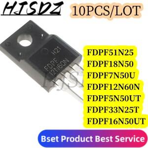10PCS FDPF12N60 FDPF16N50UT FDPF51N25 TO-220F 51N25 FDP F33N25T