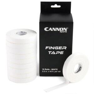캐논 스포츠 10팩 운동용 핑거 테이프 - 0.5인치 x 45피트 각 롤 - 암벽 등반, 주짓수, 레슬링, 무술, 웨이트 트레이닝, 배구(화이트, 10팩)를 위한 강력한