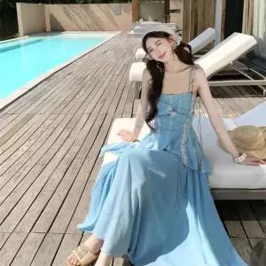 세군다 여사친 가을 캐주얼 나시슬림 조끼 탑 끈 민소매 DOS3