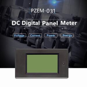 DC 6.5-100V 20A 암페어 와트 Kwh 디지털 전압계 LCD 디스플레이 전력 에너지 소비 측정기 (션트 포함)
