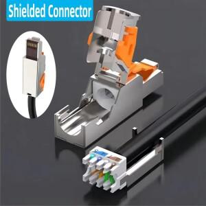 Cat6 산업용 이더넷 커넥터 RJ45 차폐 필드 플러그 툴 프리 이지 메탈 다이캐스트 터미네이션