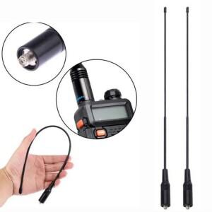 2개 듀얼 광대역 VHF/UHF SMA-F 여성형 소프트 안테나 771 바오펑 BF-888S UV-5R UV-82 콴셩 K5 무전기용