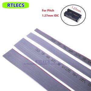 1.27 IDC 소켓용 리본 플랫 케이블 UL 2678 AWM 30 10 m 0.635mm 피치 8 12 14 16 20 24 26 34 40 50 60 80