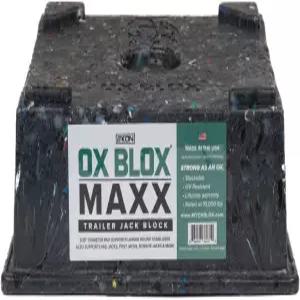 OX BLOX MAXX 헤비 듀티 트레일러 잭 블록 - 10 000파운드 용량 10.5x10.5x4.5인치 6.8파운드 무게 9인치
