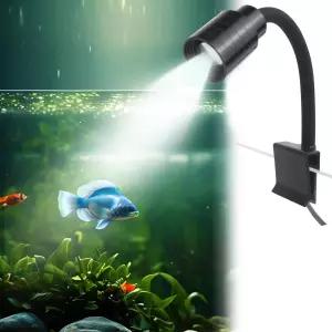 수족관 조명의 미니 클립 1~3갤런 수조용 3가지 모드 10레벨 밝기의 소형 조광 어항 USB 스포트라이트
