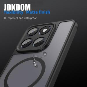 JDKDOM 모토로라 엣지 70 60 퓨전 프로용 무광 투명 마그네틱 케이스 모토 60S용 충격 방지 커버