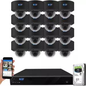 GW 16채널 6K NVR 8MP 3840x2160 IP PoE 카메라 시스템 16 UHD 4K 2.7-13.5mm 모터화 줌 얼굴 인식 방수 AI