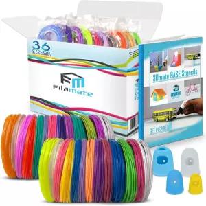 3D 펜 필라멘트 - 1.75mm PLA 플라스틱 스텐실로 리필 360피트의 다양한 드로잉에 대한 허용 오차 미포함