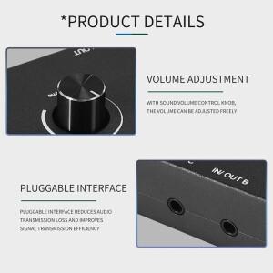 4포트 오디오 스위치 3.5mm 스테레오 AUX 선택기 입력 1 출력 박스