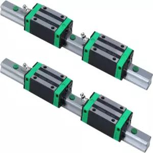 자동화 기계 DIY 프로젝트용 선형 가이드 레일 2PCS HGR20-200MM 슬라이드 HGH20CA 운반 슬라이더 블록 CNC