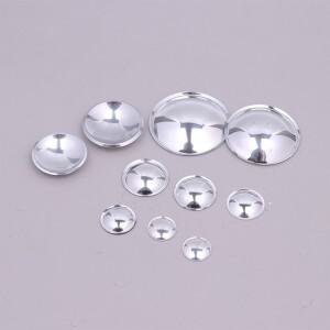 스피커 먼지 캡 우퍼 라우드 먼지 커버 밝은 실버 20mm 54mm 오디오 액세서리 2개