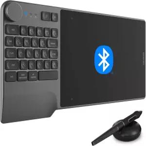 HUION 인스피로이 키 다이얼 KD200 무선 드로잉 태블릿 키보드 5 맞춤형 익스프레스 배터리 프리 펜