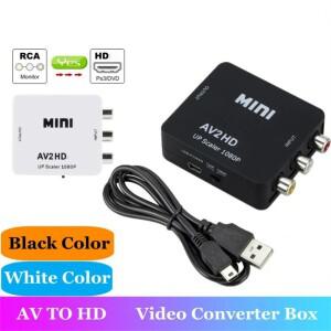 미니 HD to AV 컨버터 1080P hdmi RCA AV/CVBS 컴포지트 비디오 오디오 어댑터 HDTV TV 모니터 프로젝터용