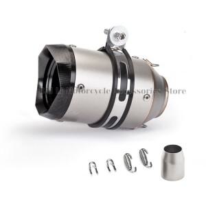 유니버설 51mm 오토바이 배기관 카본 파이버 머플러 (Z900 닌자400 CBR500 R6 Z650 MT07 RC390 호환)