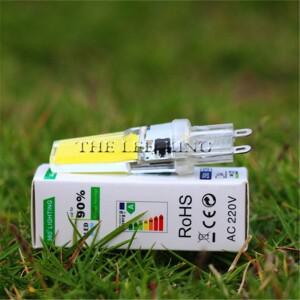 1개/몫 COB G4 G9 E14 전구 Dimable 220V 6W 9W 360 빔 각도 교체 할로겐 LED 램프 샹들리에 조명