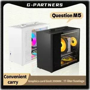 M5 PC 케이스 MATX 휴대용 컴퓨터 ITX 마더보드 ATX/SFX 파워 서플라이 지원 U3 데스크탑 미니 소형 섀시