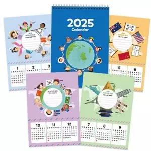 [하프클럽/알티피아]달력 나라 2025년 그림 학습용 어린이 그리기 교육 여러