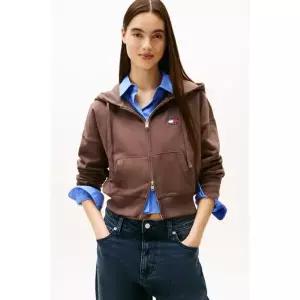 타미진스 여성 박시 크롭 후디 집업 T32G0TJC02TWT2 TOMMY JEANS 254625