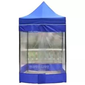 방한부스 겨울 임시 천막 비닐 투명 방한 보조 대기실