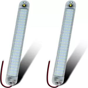 GZ5CG 12V LED 인테리어 라이트 바 2팩 6500K 화이트 ON/OFF 스위치 11인치 24V 밀폐형 화물 트레일러 RV