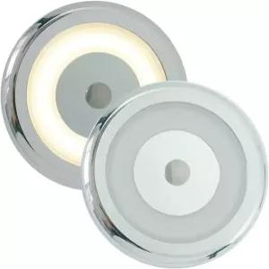 THALASSA 2개 2.8인치 소형 보트 실내 천장 LED 조명 12V 디머 스위치 포함 - 3W 2800K 따뜻한 흰색 해양