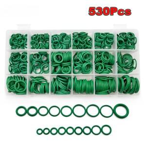 530Pcs 고무 O-링 가스켓 자동차 A/C 시스템 R134a 에어컨 와셔 세트에 대 한  18 크기 씰링 키트