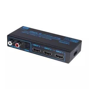 4K 2K HDMI 스위치 선택기 3포트 겸용 오디오 컨버터 노트북 TV 모니터 PS4 프로젝터