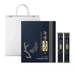 나무랑열매랑 녹용홍삼 스틱 10ml x 100포 x 1박스 + 선물용 쇼핑백