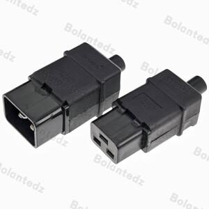 범용 250V 16A AC 표준 IEC320 C19 전원 케이블 코드 커넥터 PDU/UPS 탈착식 남성 여성 소켓 플매트 카펫