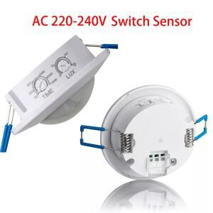 AC 220-240V PIR 적외선 바디 모션 센서 스위치 램프 전등 홀더 LED 전구 자동 ON/OFF