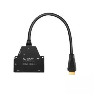 PC주변기기 모니터 분배기 HDMI 2포트 케이블형 무전원 공유기 4K