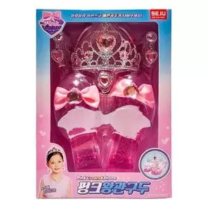 (튼튼)10.핑크 왕관 구두 미용 소꿉 여아 공주 역할놀이 얼리 쥬얼리 선물 악세사리 어린이날 소꼽