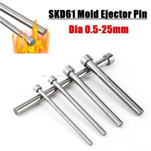 SKD61 금형 이젝터 핀 직경 0.5-25mm 길이 100-500mm 풀 하드 스트레이트 푸시 로드 다이 팀블 원형 니들 (