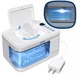 ChoserStar Baby Wipe 워머 및 디스펜서 휴대용 온열 기저귀 물티슈 히터, 빠른 가열, 대용량 건조 방지 (