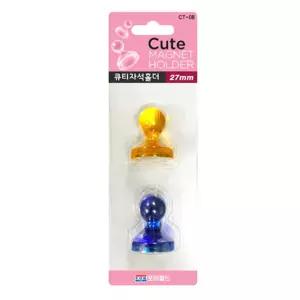 (튼튼)(CT-08) 큐티자석홀더 (특대 27mm 2개입) 마그넷 보드 파티션 사무용