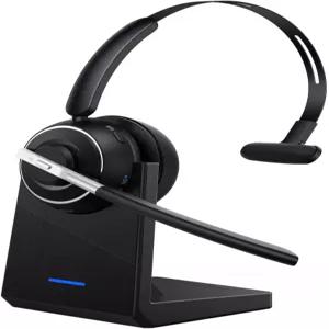 충전 베이스가 있는 OTYHVV 무선 컴퓨터 헤드셋 PC용 마이크가 블루투스 USB 동글 스토리지 업무용 노이즈