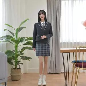 교복몰 네이비 그레이 라인 자켓(여자) 교복 학생복.