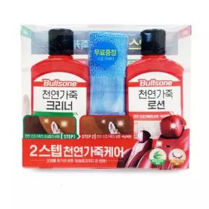 2스텝 가죽 케어 오염제거 보호 크리너 극세사 세트
