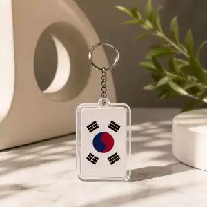 [골드스마일]사각 태극기 열쇠고리 가방 참 키링 차량용 액세서리