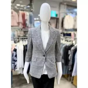 조이너스 세이브존01 마 혼방 체크 7부 재킷 JAFU4WJK930