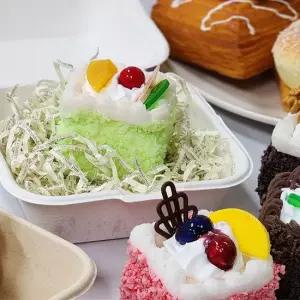 장식용사각컵케이크 부드러운 사각조각케익모형 자석부착디저트모형 사각조각케익모형