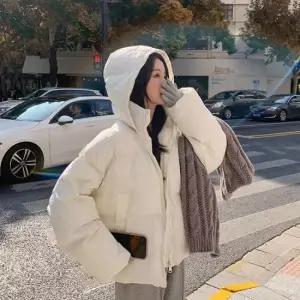 겨울패딩 - 여성 후드 하이넥 숏 패딩 점퍼 MFNC040144